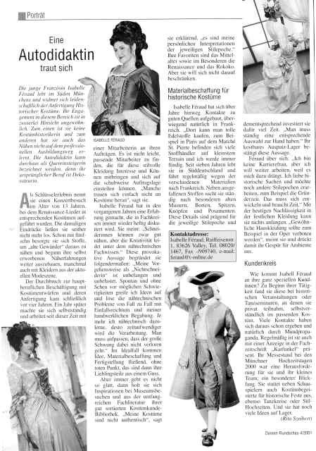 Presseartikel über Isabelle Feraud